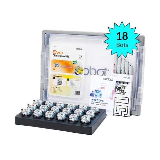 Kit pentru sala de clasă Ozobot Evo, pachet de 18